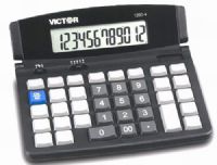Victor 1200-4 Portable Desktop Calculator, 12-Digit LCD Display, 6 Decimal Settings, Battery - Solar Powered, Angled Adjustable Display12-Digit (Victor12004 Victor-12004 Victor1200-4 Victor-1200-4) 