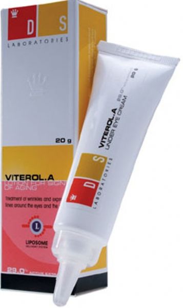 DS Laboratories VITEROLAEYES Model Viterol.A Eyes (15ml) Lotion for Signs of Aging, For Topical Use Only, Reduces the appearance of aging in the orbital eye area, Leaves the skin firmer and more elastic as well as reducing bags and shadows under the eyes, Viterol.A gel is absorbed and its pH level is the same as that of human tears (VITEROLA-EYES VITEROL AEYES DE-005 DE005)