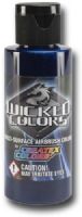 Wicked Colors W008-02 Airbrush Paint 2oz Deep Blue, This multi-surface airbrush paint is suitable for any substrate from fabric and canvas to automotive applications, Incorporating mild solvents and exterior grade resins Wicked yields an extremely durable finish with optimum light and color fastness, UPC 717893200089, (WICKEDCOLORSW00802 WICKEDCOLORS WICKED COLORS W00802 W008 02  W 008 WICKED-COLORS W008-02  W-008) 