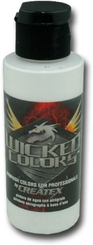 Wicked Colors W030-02 Airbrush Paint 2oz Opaque White, This multi-surface airbrush paint is suitable for any substrate from fabric and canvas to automotive applications, Incorporating mild solvents and exterior grade resins Wicked yields an extremely durable finish with optimum light and color fastness, UPC 717893200300, (WICKEDCOLORSW03002 WICKEDCOLORS WICKED COLORS W03002 W030 02  W 030 WICKED-COLORS W030-02  W-030)