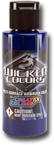 Wicked Colors W062-02 Airbrush Paint 2oz Detail Cerulean Blue, This multi-surface airbrush paint is suitable for any substrate from fabric and canvas to automotive applications, Incorporating mild solvents and exterior grade resins Wicked yields an extremely durable finish with optimum light and color fastness, UPC 717893200621, (WICKEDCOLORSW06202 WICKEDCOLORS WICKED COLORS W06202 W062 02  W 062 WICKED-COLORS W062-02  W-062)