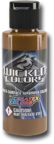 Wicked Colors W065-02 Airbrush Paint 2oz Detail Yellow Ochre, This multi-surface airbrush paint is suitable for any substrate from fabric and canvas to automotive applications, Incorporating mild solvents and exterior grade resins Wicked yields an extremely durable finish with optimum light and color fastness, UPC 717893200652, (WICKEDCOLORSW06502 WICKEDCOLORS WICKED COLORS W06502 W065 02  W 065 WICKED-COLORS W065-02  W-065)