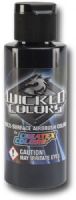 Wicked Colors W072-02 Airbrush Paint 2oz Detail Smoke Black, This multi-surface airbrush paint is suitable for any substrate from fabric and canvas to automotive applications, Incorporating mild solvents and exterior grade resins Wicked yields an extremely durable finish with optimum light and color fastness, UPC 717893200720, (WICKEDCOLORSW07202 WICKEDCOLORS WICKED COLORS W07202 W072 02  W 072 WICKED-COLORS W072-02  W-072) 
