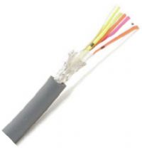 Mogami W2862 Ultraflexible Miniature Cable; Conductor: Details: 7/0.127TA (7 #37AWG)Size(mm(2)): 0.088mm(2) (#28AWG); Insulation: Ov. Dia.(mm): 0.95 diameter (0.0374")Material: PVC; Overall Shield Type: Braided shield; Coverage: Minimum 85%; Ov. Jacket: Material: Flexible PVC; Color: Dark Gray; No. of Conductor: 12; Ov. Dia. (mm): 6.4 diameter (0.252); Roll size and weight per roll: 8.5kg/153m (500Ft) (W28621000 W2862-1000 W2862 WD-2862-1000) 