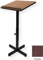 Amplivox W330 Xpediter Adjustable Lectern Stand, Mahogany; No tool assembly; 16" x 20" angled reading table surface; Padded paper stop; Black T-Molding; Black steel base with height adjustment from 30" to 44"; Product Dimensions 20" W x 30" H to 44" H x 16" D; Weight 15 lbs; Shipping Weight 16 lbs; UPC 734680233013 (W330 W330MH W330-MH W-330-MH AMPLIVOXW330 AMPLIVOX-W330MH AMPLIVOX-W330-MH) 