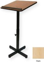 Amplivox W330 Xpediter Adjustable Lectern Stand, Maple; No tool assembly; 16" x 20" angled reading table surface; Padded paper stop; Black T-Molding; Black steel base with height adjustment from 30" to 44"; Product Dimensions 20" W x 30" H to 44" H x 16" D; Weight 15 lbs; Shipping Weight 16 lbs; UPC 734680233075 (W330 W330MP W330-MP W-330-MP AMPLIVOXW330 AMPLIVOX-W330MP AMPLIVOX-W330-MP) 