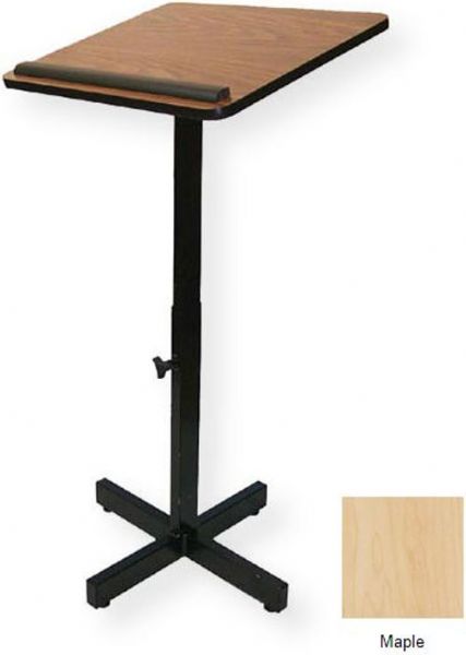 Amplivox W330 Xpediter Adjustable Lectern Stand, Maple; No tool assembly; 16