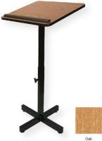 Amplivox W330 Xpediter Adjustable Lectern Stand, Oak; No tool assembly; 16" x 20" angled reading table surface; Padded paper stop; Black T-Molding; Black steel base with height adjustment from 30" to 44"; Product Dimensions 20" W x 30" H to 44" H x 16" D; Weight 15 lbs; Shipping Weight 16 lbs; UPC 734680233006 (W330 W330OK W330-OK W-330-OK AMPLIVOXW330 AMPLIVOX-W330OK AMPLIVOX-W330-OK) 