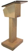 Amplivox W350 Executive Adjustable Lectern Without Sound, Floor-style lectern is height adjustable from 36" to 44" with counter-balanced reading table for easy operation, Work surface with book stop, Dimensions 24" W X 17.5"D X 44"H (W-350 W 350) 