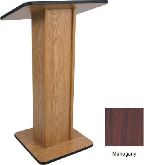 Amplivox W355 Elite Lectern RTA, Mahogany; Work surface with book stop; Moves easily on glides; Assembly required with screwdriver; Product Dimensions 45