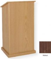 Amplivox W470 Chancellor Lectern, Walnut; Made of solid, high quality wood veneer; Moves effortlessly on 4 hidden casters; 2 large adjustable shelves; Solid Wood Veneer; Optional locking door S1310 (not included); Product Dimensions 45" H x 24" W x 21" D; Weight 80 lbs; Shipping Weight 130 lbs; UPC 734680247058 (W470 W470WT W470-WT W-470-WT AMPLIVOXW470 AMPLIVOX-W470WT AMPLIVOX-W470-WT) 