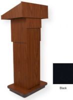 Amplivox W505A Executive Adjustable Column Non-sound Lectern, Black; Height adjusts from 38" to 44" (back) with pneumatic dial control; Moves effortlessly on 4 hidden casters (2 locking); Melamine laminate finish; Product Dimensions 38" to 44" (back)H x 22" W x 17" D; Weight 72 lbs; Shipping Weight 85 lbs; UPC 734680251598 (W505A W505ABK W505A-BK W-505A-BK AMPLIVOXW505A AMPLIVOX-W505ABK AMPLIVOX-W505A-BK) 