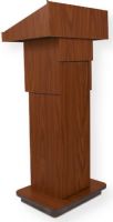 Amplivox W505A Executive Adjustable Column Non-sound Lectern, Mahogany; Height adjusts from 38" to 44" (back) with pneumatic dial control; Moves effortlessly on 4 hidden casters (2 locking); Melamine laminate finish; Product Dimensions 38" to 44" (back)H x 22" W x 17" D; Weight 72 lbs; Shipping Weight 85 lbs; UPC 734680251512 (W505A W505AMH W505A-MH W-505A-MH AMPLIVOXW505A AMPLIVOX-W505AMH AMPLIVOX-W505A-MH) 