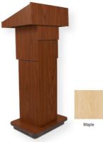 Amplivox W505A Executive Adjustable Column Non-sound Lectern, Maple; Height adjusts from 38" to 44" (back) with pneumatic dial control; Moves effortlessly on 4 hidden casters (2 locking); Melamine laminate finish; Product Dimensions 38" to 44" (back)H x 22" W x 17" D; Weight 72 lbs; Shipping Weight 85 lbs; UPC 734680251574 (W505A W505AMP W505A-MP W-505A-MP AMPLIVOXW505A AMPLIVOX-W505AMP AMPLIVOX-W505A-MP) 