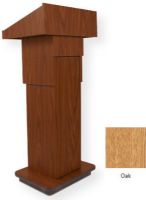 Amplivox W505A Executive Adjustable Column Non-sound Lectern, Oak; Height adjusts from 38" to 44" (back) with pneumatic dial control; Moves effortlessly on 4 hidden casters (2 locking); Melamine laminate finish; Product Dimensions 38" to 44" (back)H x 22" W x 17" D; Weight 72 lbs; Shipping Weight 85 lbs; UPC 734680251505 (W505A W505AOK W505A-OK W-505A-OK AMPLIVOXW505A AMPLIVOX-W505AOK AMPLIVOX-W505A-OK) 