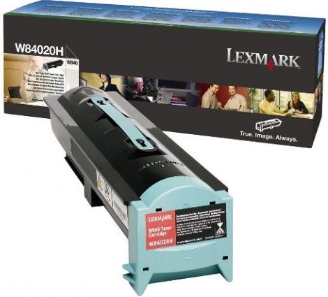 Lexmark W84020H Black High Yield Toner Cartridge, Works with Lexmark W840 W840dn and W840n Printers, 30000 standard pages Declared yield value in accordance with ISO/IEC 19752, New Genuine Original OEM Lexmark Brand (W84-020H W-84020H W84020-H W84020)