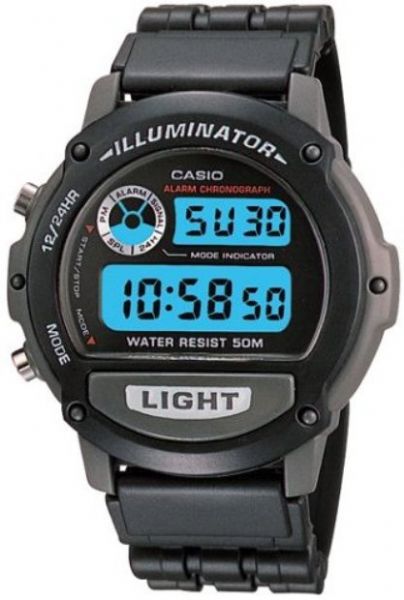 Casio W87H-1V Men's Illuminator Sport Watch, 50 Meter Water Resistant, Electro-luminescent backlight, 1/100 second stopwatch, 1st-2nd place times, Daily alarm, Hourly time signal, 12/24-hour formats, 30 seconds per month Accuracy (W87H-1V W87H 1V W87H1V W87H)