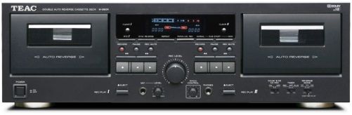 Teac W-890R-B Dual Cassette Player/Recorder, Black, Twin IC logic Control Mechanisms, Dual Auto-reverse Tape Transports, Variable Pitch Control +/-12% (Deck 1), Bi-directional Double-deck Continuous Record/Playback, Parallel Recording (Decks 1 & 2 simultaneously), Normal & High Speed Dubbing (Deck 1 to Deck 2), UPC 043774026937 (W890RB W890R-B W890R-B W-890R)
