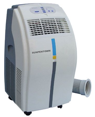 Sunpentown WA-1010M Portable Air Conditioner 10,000 BTU, Manual Control, 2 fan speeds, Manual control dials, Washable air filter collects dust particles, Directional air discharge louvers, Casters for easy mobility (WA1010M WA 1010M WA1010 WA-1010 WA 1010)