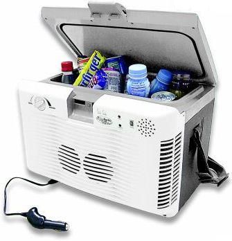 Wagan 2349 Thermo-Electric Fridge/Warmer with radio, 10 Liter, Large enough for one 12 cans of soda (WAGAN2349 WAGAN-2349)