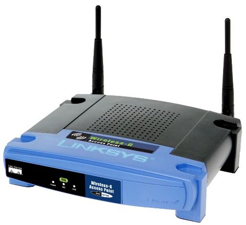 Linksys WAP54G Wireless-G Access Point, Add high-speed Wireless-G access to your wired home or office network, Data rates up to 54Mbps in Wireless-G (802.11g) mode, and up to 11Mbps in Wireless-B (802.11b), Push button setup feature makes wireless configuration secure and simple (WAP-54G WAP 54G WA-P54G WAP54)