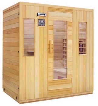 Wasauna WAS-14 Infrared Sauna with CD Player and AM/FM radio, 4 Seats, 6 Infrared Heaters (WAS 14, WAS14)