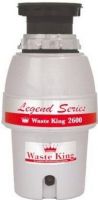 Waste King 2600 Legend Series 1/2 HP Garbage Disposer, High-speed 2600 RPM permanent magnet motor produces more power per pound, Stainless steel grinding components, Fast and Easy mount system provides a no hassle installation, Power cord included, Removable splash guard is included, UPC 029122726001 (WASTEKING2600 WASTEKING-2600 WASTEKING 2600 L-2600 L2600 L 2600) 