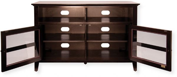 BellO WAVS99144 Wood Audio and Video Cabinet in Dark Espresso Finish; Wood; Accommodates most fl at panel TVs up to 46