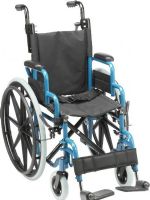 Drive Medical WB1400-2GJB Inspired Wallaby Pediatric Folding Wheelchair 14" - Jet Fighter Blue, 12" Closed Width, 14" Seat Depth, 14" Seat Width, 4 Number of Wheels, 39" Max Handle Height, 33" Min Handle Height, 14" Back of Chair Height, 19" Seat to Floor Height, 7" Armrest to Floor Height, 150 lbs Product Weight Capacity, Steel Primary Product Material, Pelvic belt standard, UPC 822383584188 (WB1400-2GJB WB1400 2GJB WB14002GJB) 