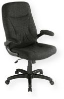Interion 277491 Executive Office Chair, Black; High Back; Fixed Arms; Pneumatic 18 to 24" Height Adjustment; 5 Blade Base with Dual Casters; Tilt Lock Mechanism; 4" Thick Foam Filled Cushions; Plastic Frame; Dimensions 27.5" x 47" x 31"; Weight: 40 lb (INTERION277491 INTERION-277491 277491 WG-277491 WG277491) 