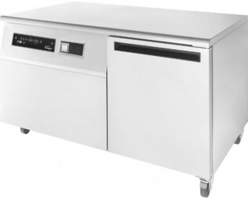 Beverage Air WBC60 Undercounter Blast Chiller; 70 lbs./90 Mins. Capacity; 1/3 H.P Compressor; 4735 BTUH; 7.1 Total amperes; Two operational functions: Blast chill processing refrigerator, +38F storage refrigerator; 1-2-3 microprocessor control panel initiates blast cycles in three simple steps; Two (2) preset chill times: 90, 240 minutes (WBC-60 WBC 60 WB-C60)