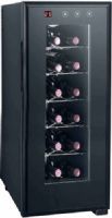 Sunpentown WC-1272H ThermoElectric Slim Wine Cooler with Heating, Black, 12 standard bottles/33L capacity, Digital controls with LED temperature display, Environment friendly (refrigerant free), Quiet operation, No vibration (bottle sediment is not disturbed), 5 slide-out shelves, Double pane insulated glass door, UPC 876840004405 (WC1272H WC 1272H WC-1272) 