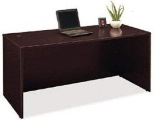 Bush WC12942 Business Furniture Mocha Cherry Series C Desk 66 Inch Durable melamine surface resists scratches and stains (WC 12942 WC-12942)