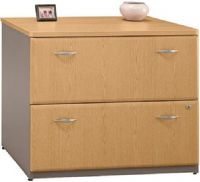 Bush WC64354 2 Light Oak and Sage Lateral File, Bush Advantage-Series A Collection, Gang lock with interchangeable core affords privacy and flexibility, Convenient open and concealed storage (WC-64354 WC 64354) 