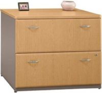 Bush WC64354SU Lateral File, Advantage-Series A Collection, Light Oak finish, Space-efficient, for high filing usage, Holds both letter and legal size files, Both drawers are lockable, Drawers hold letter, legal or A4-size files, Interlocking drawers reduce likelihood of tipping (WC 64354SU WC-64354SU WC-64354-SU WC64354-SU)  