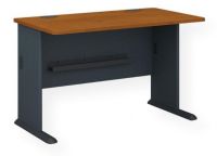 Bush WC72442 Desk Shell 66" x 30", Corsa Series, Medium Cherry Collection, Natural Cherry Finish, Laminate top surface; Durable melamine surface resists scratches and stains, PVC edge banding resists bumps and collisions; Mobile Pedestals fit under the Desk (WC 72442 WC-72442 72442) 
