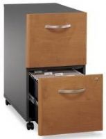 Bush WC72452SU Two Drawer File (assembled), Corsa Series-Medium Cherry Collection, Natural Cherry Finish, Casters allow easy mobility, File fits under desks, Each drawer holds letter, legal and A4-size files (WC 72452SU, WC-72452SU, 72452SU, WC72452, 72452) 