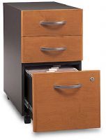 Bush WC72453SU Three-Drawer File - assembled, Collection: Series C: Nat Cherry, Finish: Natural Cherry, File drawer holds letter-, legal-or A4-size files, 15.709" W x 28.110" H x 20.276" D, Fully finished drawer interiors, Fully assembled case goods (WC-72453SU WC 72453SU WC72453 WC72453S) 