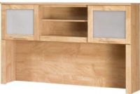 Bush WC81431-03 Somerset Hutch for 60 Inch L Shaped Desk, Open compartments for storage, Frosted glass doors, Mounts to the left or right side of the L shaped desk or Computer credenza, Maple cross cherry finish, Replaced WC81431 (WC81431 03 WC8143103 WC81431 WC-81431 WC 81431) 