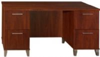 Bush WC81728-03 Somerset Desk 60-Inch, Hansen Cherry, Large work surface, Two file drawers hold letter-size files, Two box drawers for miscellaneous supplies, Repalced WC81728 (WC81728 03 WC8172803 WC81728 WC-81728 WC 81728) 