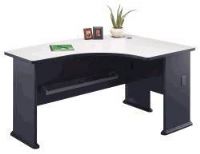 Bush WC84822 Elbow Desk Advantage Slate Right, Forms L or U shaped configurations, Durable melamine surface (WC-84822 WC 84822) 
