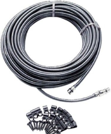 Williams Sound WCA 008-50 RG59 Coaxial Cable with F-Connectors and Hardware, 50'; For Use with ANT 005 and ANT 029 Remote Antenna Kits; 50' with F-connectors; Impedance 75 Ohm; Dimensions: 8.25