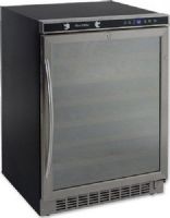 Avanti WCR5403SS Single Zone Built-In or Free Standing Wine Chiller, Black Cabinet, 24" Wide and Stores Up to 54 Wine Bottles, Reversible Double Pane Tempered Glass Door with Mirrored Finish, Stainless Steel Door Frame & Handle, Soft Touch Electronic Control & Display Panel For Monitoring Temperature (°C/°F), UPC 079841854035 (WCR-5403SS WCR 5403SS WCR5403-SS WCR5403 SS) 