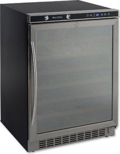 Avanti WCR5403SS Single Zone Built-In or Free Standing Wine Chiller, Black Cabinet, 24