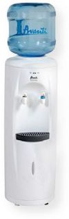 Avanti WD360 Cold/Room Temperature Floor Water Dispenser, White, Lightweight Durable Plastic Body, Contemporary Styling, Push Button Faucets for Cold and Room Temperature Drinking Water, Dual Taps for Instant Cold and Room Temperature Water, LED Light Indicators for Cold and Room Temperature Water Operation, UPC 079841223602 (WD-360 WD 360) 
