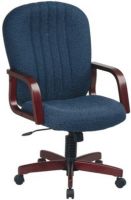 Office Star WD4700 Fabric Office Chair with Cherry Finish, Thickly padded contoured seat and back, All fabrics are stain guarded with Blockaid, Built in lumbar support, One touch pneumatic seat height adjustment, Locking tilt control, Adjustable tilt tension, 20"W x 19"D x 3.5"Thick Seat Size,, 22.5"W x 23.75"H x 3.75"Thick Back Size (WD-4700 WD 4700) 
