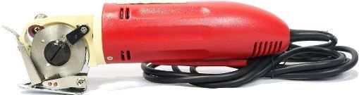 iKonix WDJ8-1-1 Electric Minishear Rotary Knife Round Handheld Cutting Machine, Also known as Yamata WDJ8-1, 2400 r/min Voltage, Red Color, Replacement blade is WD-29/RS-50, Designed to Cut or Trim Fabrics, Cloth, Leather, Plastic Films, Knit, Silk, Cotton, Wool, Linen, Chemical Fabrics, 50mm Hexagonal Knife Blade, Automatic Blade Sharpener, Stationary carbide and counter blade, UPC 744539070881 (WDJ8-1-1 WDJ8 1 1 WDJ811)