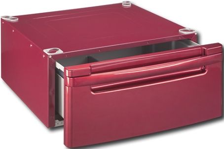 LG WDP3R Laundry Tall Pedestal with Drawer, Wild Cherry Red, Compatible with all full-size LG washers and dryers, Elevates your washer or dryer to a more convenient height, Provides a convenient, easily accessible storage drawer, Dimensions (WxHxD) 27 x 13 3/5 x 28 2/5 Inches (WDP-3R WDP3 WDP3-R)