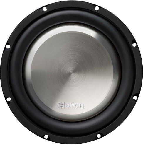 Clarion WF2520 Shallow SVC Subwoofer, Max Power Handling 1,000 Watts, Continuous Power Handling 300 Watts, Single 4-Ohm Heavy Duty Black Aluminum Voice Coil, Aluminized IPP Dust Cap, Reinforced SPP Cone, Nitrile Butadiene Rubber High Excursion Surround, Hyper Extended Rear Vented Pole Piece, Linear Cotton Spider with Integrated Tinsel leads, UPC 729218020326, UPC 729218020326 (WF2520 WF-2520 WF 2520)