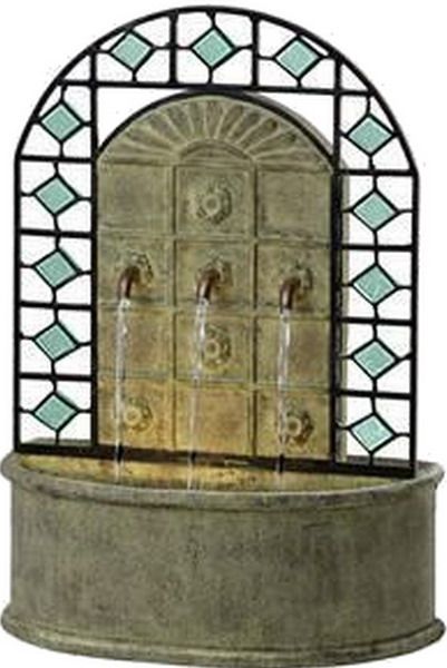 Homedics WFL-TUSC Envirascape Tuscany Illuminated Relaxation Fountain; Water flows from three spouts into the pool below; Compact, tabletop design and is perfect for any decor (WFLTUSC WF-LTUSC WFLTUS WFLTU WFLTU-SC)